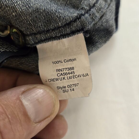 J. Crew Indigo Button-Up Blouse - Picture 10 of 11